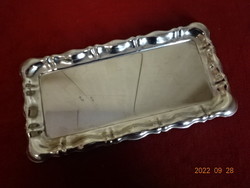 Antique silver-plated metal tray, size: 32.5 x 17 cm. He has! Jokai.