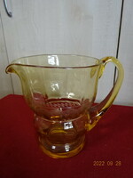 Yellow glass jug, top diameter 14.5 cm. He has! Jokai.