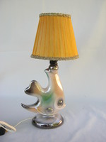 Retro craftsman ceramic fish shaped lamp