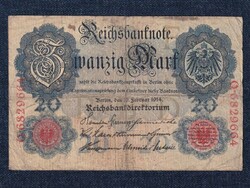 Németország Második Birodalom (1871-1918) 20 Márka bankjegy 1914 (id51622)