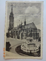 Régi Weinstock képeslap: Budapest, Budavári koronázó templom templom - 1938