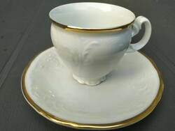 Bernadotte Czechoslovak gold rimmed white mocha coffee set