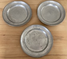 Régi német ón tányérok 3 darab