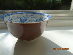 Batavia antique golden brown glaze with Japanese blue and white patterned tea cup