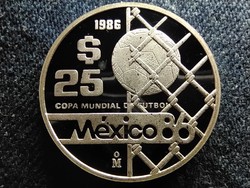 Mexikó Labdarúgó Világbajnokság Mexikó 1986 .925 ezüst 25 Pezó 1986 Mo PP (id61628)