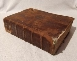 Antik, 1714es Biblia Sacra Vulgatae Editionis Sixti V. Hatalmas, A4es méretű! Jó állapotban!