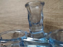 Kék üveg sótartó 3 részes