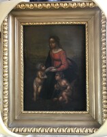 Raffaello Santi után - Mária a gyermek Jézussal, és Keresztelő Szent Jánossal