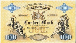 Német államok Württenberg 100 márka 1874 REPLIKA UNC