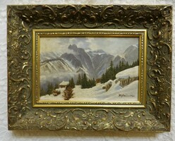 Winter landscape painting / hofbauer- 1938.