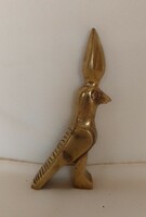 Egyiptomi réz Hórusz figura, madár, sólyom szobor, 1980-as évek