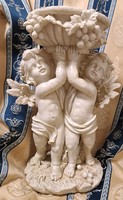 Barokk putto dísz,virágtartó kaspó  42 cm magas
