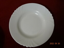 French glass deep plate, with ruffled edges, diameter 22.5 cm. He has! Jokai.