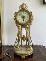 Gilded bronze Art Nouveau mantel clock