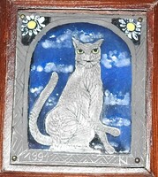Kátai Ildikó : CAT - Stained Glass Artwork