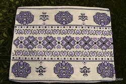 Embroidered old ethnographic cross stitch pattern pillow cover 45 x 34 cm