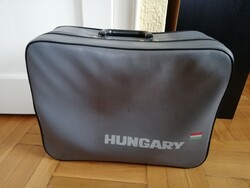 Retro faux leather bag with Hungary inscription