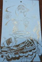 Modern Artistic Enamel Artwork - GEOMETRIC WOMAN