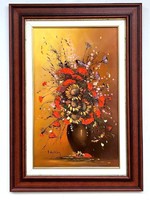 Price below István Jakubik Poppies framed 67x48cm