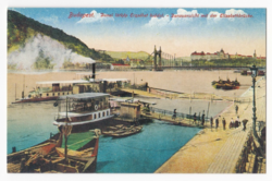 Budapest Dunai látkép Erzsébet híddal replika képeslap