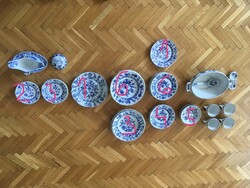 Meisseni porcelán tányér, csésze, tál, kanál, sótartó, szószos tál