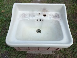 Antique earthenware wash basin