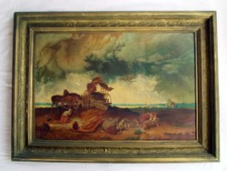 A copy of Michael Munkácsy's painting Storm in the Wilderness. - No signal