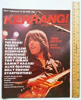 Kerrang magazin #9 1982 Thin Lizzy Van Halen B Sabbath Alice Cooper Zeppelin Girlschool