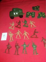 Retro trafikáru bazáráru műanyag játék katona katonák csomagban egyben képek szerint 8