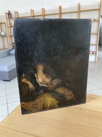 A painting painted on a wooden panel is a special work