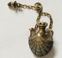 Kis Rokokó Méreg- vagy Parfümtartó Ezüst Függő XVIII. sz. Antik