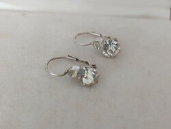 Antique silver button earrings