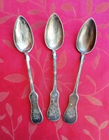 Marked silver mocha spoons. 1867-1937 Between with slide mark.