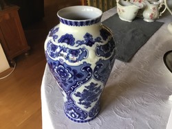 Wallendorf váza, kobalt, 25,5 cm-es, hibátlan