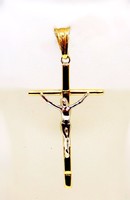 Yellow-white gold cross pendant (zal-au108332))
