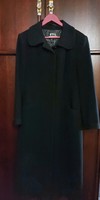 Styl branded elegant black long fashionable women's fabric winter coat in mint condition size m