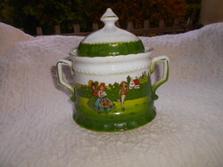 Antik porcelán  cukortartó