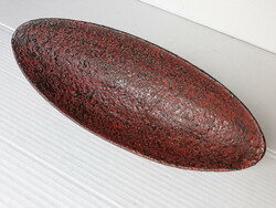 Retro jelzett Kornfeld János kerámia tál, 31x12 cm