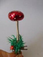 Antik üveg karácsonyfadísz , Pöttyös gomba kis gombával
