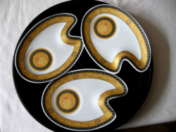 Versace Bacchus barokk mintás aranyozott cseh tányérok
