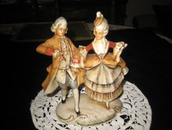 Baroque pair, beautiful German porcelain, 17 cm
