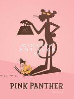 Rózsaszín párduc és a felügyelő rajzfilm plakát reprint, gyerekeknek, gyerekszobába, vicces falikép