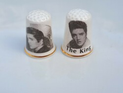 Marked thimble with elvis presley portrait 2 pieces