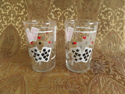 2 cups with a card pattern