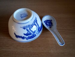 Chinese porcelain talka with spoon