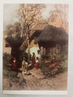 Mészöly gauze - end of the village/postal clear retro postcard 1972
