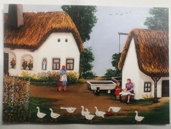 Török János - Libakopasztás/postatiszta retro képeslap