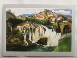 Csontváry kosztka tivadar postcard-jajcei waterfall/postal clear retro postcard