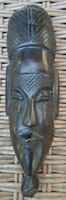 African carved wooden statue: face i.