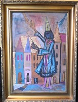Kondor szignóval – Varázsütés című festmény – 900.